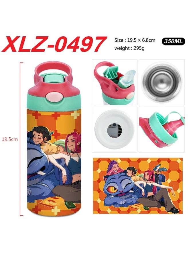 K-Pop Demon-Hunting Girl Group Student High Beauty Level Creative Stainless Steel Four-Color Thermal Cup Water Bottle